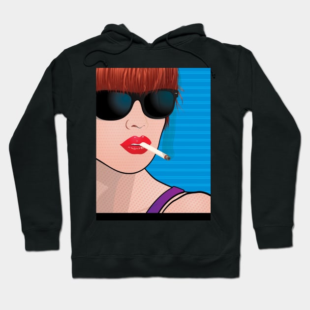 Pop Art Beautiful Woman Cindy Pop Art Girl Hoodie by PauHanaDesign